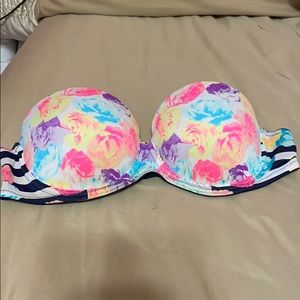 34C strapless neon bra